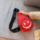 Talentierter Kinder Rucksack im Freien kleine Brusttasche Mode Crossbody Bag Junge und Mädchen trendige Tasche süßes Smiley Gesicht Mini kleiner Dinosaurier Gelb gelb