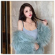 AJLAJK fur coat for women fox fur young style thickened 2022 new imitation raccoon fur braided fur coat for women short milk tea color M