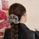 Retro fashionable leopard print large intestine hair band for women, high-end Korean niche hair band, hair rope, new summer headwear, 2-piece set of large intestine circle