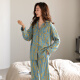 
Three gun pajamas for women in spring and autumn pure cotton long-sleeved fashionable home clothes can be worn on the outside in autumn. Sweet and fashionable casual cotton set 9227# XL women (recommended 120-140Jin [Jin equals 0.5 kg])