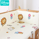 Disney baby bed surround one-piece cotton anti-collision fence barrier children's splicing bed surround soft bag can be detachable and washed custom-made Happy little dinosaur bed surround [height 40cm] Length 150cm