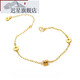Chi Xingjin store new model 999 small waist anklet for women 18K5G extended bracelet chain gift about 4g small +7CM)