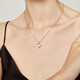 Ji Shizhe (GIEVSZHE) PT950 Platinum Platinum Necklace for Women 2025 New Love Clavicle Chain Chinese Valentine's Day Birthday Gift for Girlfriend Eleven Warehouse Straight Hair/Next Day Delivery Light Luxury Style - Set with Moissanite