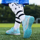 Senses zapatos de fútbol para niños sin encaje para estudiantes, hombres y mujeres, Falcon TF Broken Nails Velcro zapatillas de entrenamiento de hierba artificial 6195 Mes Color Nailas rotas 36 zapatos deportivos estándar Tamaño