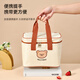 WORTHBUY Lunch Box Bag, Cool and Insulated Portable Lunch Bag, Dinner Plate Bag, Picnic and Camping Takeaway, Portable Office Worker Lunch Bag, Round Insulated Bag: High Style
