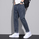 
Xiao Xueling jeans men's summer 2025 new thin pants men's trendy brand straight loose nine-point pants versatile men's clothing 6621 black + 6621 blue 33