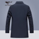 Septwolves trench coat men's autumn business casual fashion mid-length lapel top men's clothing decoration navy 175/92A (XL)
