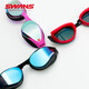 SWANS outdoor racing goggles swimming goggles women's coated swimming goggles equipment anti-fog waterproof high-definition large frame swimming goggles for men flat-black