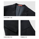Heilan House (HLA) suit suit for men, three-piece elastic elastic waist slim fit suit for men, formal groom suit, high-end dress, navy plaid 99-suit + pants + vest 170/92B 46B recommended 126~136Jin Jin equals 0.5 kg