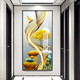 Xiaolulin Veranda Dekorative Gemälde moderne einfache vertikale Version abstrakter Hängsmalerei Sofa Hintergrund Wandmaler Korridor Kristallporzellanmalerei 3-Lulu Gaosgeng 11154 Stoffmalerei 90*180 Schwarzer Rahmen