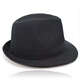 Morning shade hat men's spring and autumn top hat suit material middle-aged and elderly British jazz hat gentleman warm suit fabric (black)