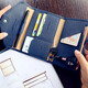 Punto de conocimiento Pasaporte Clip Passport Bag Passport Almacenamiento de tickets Ins Multifunción Multifunción Protección de documento Cubierta de estilo negro en el extranjero