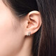 Yuan Shengfu's new PT950 fashion boutique platinum earrings, fashionable and versatile platinum earrings 2.14g