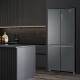 
Haier refrigerator 655 liter cross-double door first-level frequency conversion energy-saving air-cooling frost-free dry wet separate storage touch display screen BCD-655WGHTD9DG9U1
