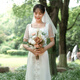 Crystal Bridal Veil Proposal and Certificate Marriage Registration Wedding Dress Headdress Bow Double-layer Mesh Wedding Photo Props