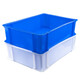 Jingulao Logistics turnover box Thickened plastic tool parts box storage box No. 2 blue 650*410*155mm KZS-698