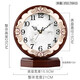 Hanshi (Hense) Creative Classical Table Clock Fashionable Wooden Table Clock Bedroom Clock Living Room Table Clock Decorative Quartz Clock HD296 Brown