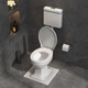Ceramic rural dry toilet dry toilet toilet for the elderly flush-free straight-through pit squat toilet modified toilet small square mouth bare ceramic (no cover, no accessories other/other