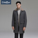 Goldlion Outlet Spring and Autumn Men's Wool Jacket Men's Comfortable and Fashionable Lapel Business Casual Coat 58 Gray 2XL