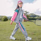 
Disney brand children's clothing girls internet celebrity sports suit autumn clothes new style mid-large children's fashionable sweatshirt girls spring and autumn two-piece set BQ1389 gray 130