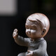 Jiuzao Creative Purple Clay Tea Pet Little Monk Ornament Boutique Can Foster Zen Little Novices Tea Ceremony Tea Play Tea Art Tea Room Desktop Decoration Black Gold Sand - Tea Drinking Little Monk/CYY