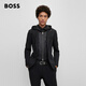 BOSS【父亲节礼物】男士新款针扣双面皮革腰带皮带 002-黑色 115cm