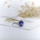 Shanguan S925 silver sapphire ring women's tanzanite sapphire ring live women's ring gemstone jewelry jewelry ring 92