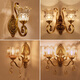 
Bronze Age Full Copper European Luxury Wall Light Aisle Dining Room Background Wall Light Bedside Light American Decorative Wall Light 7031-1 Full Copper Single-Head Wall Light