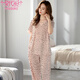 Pyjama modal pour les femmes en été modal à manches courtes pantalon à manches courtes de grande taille Vêtements à la maison printemps et été mince glace fraîche Suit de soie d'été Hym3527 m (hauteur recommandée 150-160 poids 90-110)