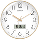 Compas Wall Clock Radio Clock 2025 Гостиная часы Стильные простые календарные офисные экзамены школы автоматическое время черно -белое 14 -дюймовое 6219 Радиозам (диаметр 35 см)