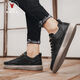 California Bull (Calif Bull) Herrenschuhe Casual Schuhe Summer Casual Leder Schuhe Britische Arbeitsstiefel dicker alleinerhöhenhanzer Schuhe Herren schwarz braun 41