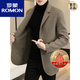 
ROMON (ROMON) Spring and Autumn and Winter New Wool Wool Jacket Men's Short Double-Sided Wool Cashmere Coat Men's Youth Suit 88001 Khaki 70% Wool 3XL 165~180Jin [Jin equals 0.5 kg]