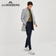 J. Lindeberg Shopping Mall mismo en la misma longitud de mediana longitud y verano lana de lana de lana abrigo de lana Men 520427003 R19 Flor de granito Ceniza XS