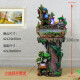 Miaoruyi Rockery Landscape Founding Water Fountain Living Room Ornements Mini Small Fish Tank Water Wheel Circulation Aaute alpine Bonsai Opening Gift 866 # Foggy Style