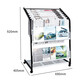 Green text aluminum alloy newspaper rack newspaper rack book rack display rack magazine rack floor-standing mobile office library material promotion rack hanging newspaper rack K31B-newspaper rack-black 1 piece