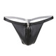 Sexy lingerie hot and provocative leather thong couple zipper underwear sexy free zipper open panties passion suit female erotic adult products men black