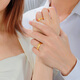 Gold Supreme (3DG Jewelery) Gold Ring Couple's Ring Embrace 999 Pure Gold Wedding Ring Wedding Men's and Women's Live Birthday Gift Price Women's Ring 4.17g-R124003621