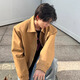 Poum Khaki Kurzer Schulterpadjacke Herren American Pilot Jacke Revers Herbst Dünnstil Baseball Uniform Qyrj-9905 Khaki M.
