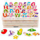 Hongyu zhijie en bois puzzle animal voiture cognitif-carter à main jouet bébé et enfant éducation précoce lettre numérique en bois bancaire forêt animal