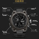 Lu Shizhe Watch Men's Trendy Fashion Junior High School Élèves de Sports Outdoor Electronic Watch imperméable Adolescent lumineux Military Watch 739 Black Bleu