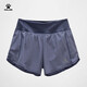 KELME/卡尔美 运动短裤女春季新款速干瑜伽裤防走光健身跑步训练裤 灰蓝色 XL【170/76A】
