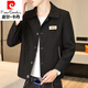 Pierre Cardin Lapel Casual Jacket Men's Jacket 2025 Spring and Autumn New Trendy Handsome Youth Workwear Jacket Men's White XL 120-135Jin Jin is equal to 0.5 kg