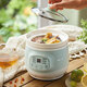 Bear electric stew pot for 1-2 people, small stew pot for cooking porridge, intelligent appointment timer, soup pot, stew pot, bird's nest stew pot, mini microcomputer BB porridge cooker, baby food supplement pot, intelligent appointment and no supervision, 1L white porcelain liner DDG-D10J2