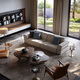 
TAZA sofa Italian minimalist fabric sofa Villa whole house matching living room series Light luxury module sofa combination Top Notch fabric VIP module 4 foot pedal V-class full leather