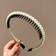 BARY REEF 2024 new style headband for women's face wash, special toothed anti-slip hairpin for hair, traceless broken hair braided headband, black - braided toothed hairband