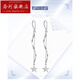 Luohe Pt950 platinum earrings female star platinum ear wire PT99 platinum gold earrings earrings earrings earrings earrings Chinese Valentine's Day platinum PT950 ear wire pair A type about 2.22 grams + certificate