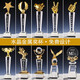 
Junyuan Crystal Trophy Medal Customization Creative Thumb Five-pointed Star Competition Awards Gifts Enterprise Authorized Brand Company Sales Excellent Employee Team Trophy Contact Customer Service Customization