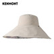 卡蒙（Kenmont）防紫外线太阳帽女遮阳帽防晒时尚大沿帽可折叠夏帽檐加大遮热3890 浅卡其色 56.5-58cm