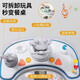 Beichuzhong baby walker anti-o-leg children aged 1-3 can foldable walking walker children to learn to drive Chinese red [din plate + music toys + foot pads] [anti-turn/silent wheel/music plate]