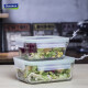 Llock de vidrio Corea Corea Temperada Vidrete engrosado en espesas Resado de refrescante Retenerse Bajero de lonchera Bolsas de la caja del congelador de la bolsa del congelador 490 ml cuadrado + rectangular 695 ml + bolsa